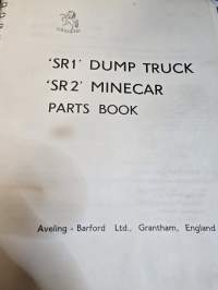 SR 1 dump truck &amp; SR 2 minecar  parts book