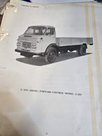 Commer 7,5 - 8 - 10 and 12 ton models parts list  1962