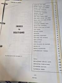 Commer 7,5 - 8 - 10 and 12 ton models parts list  1962