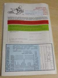 Mustanaamio N:o 19 1978 liite mukana