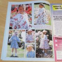 Suuri Käsityö Lehti Parhaat kaavat lapsille Kevät 1996 kaava-arkit mukana