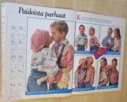 Suuri Käsityö Lehti Parhaat kaavat lapsille kevät 1993 Kaava-arkit mukana