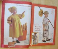 Muoti Muksu Lasten muoti- ja kaavalehti Kesä N:o 2 1998 kaava-arkit mukana