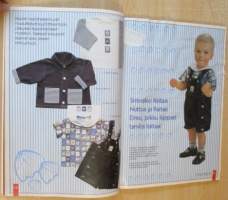 Muoti Muksu Lasten muoti- ja kaavalehti Kesä N:o 2 1998 kaava-arkit mukana