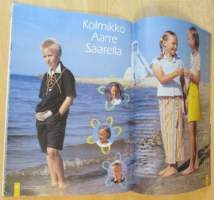 Muoti Muksu Lasten muoti- ja kaavalehti Kesä N:o 2 1998 kaava-arkit mukana