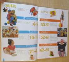 Muoti Muksu Lasten muoti- ja Kaavalehti Kesä N:o 2 1996 kaava-arkit mukana