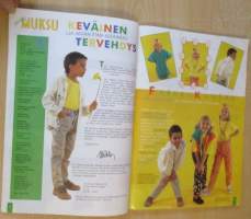 Muoti Muksu Lasten muoti- ja Kaavalehti Kesä N:o 2 1996 kaava-arkit mukana