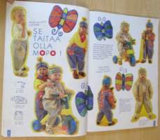 Muoti Muksu Lasten muoti- ja Kaavalehti Kesä N:o 2 1996 kaava-arkit mukana