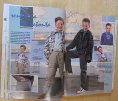 Muoti Muksu Lasten ompelu- ja kaavalehti Syksy N:o 2 1995 kaava-arkit mukana