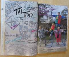 Muoti Muksu Lasten ompelu- ja kaavalehti Syksy N:o 2 1995 kaava-arkit mukana