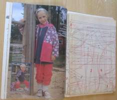 Muoti Muksu Lasten ompelu- ja kaavalehti Syksy N:o 2 1995 kaava-arkit mukana