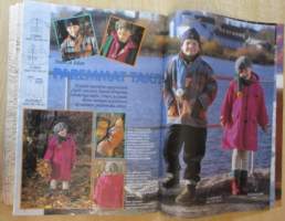 Muoti Muksu Lasten ompelu- ja kaavalehti Syksy N:o 2 1995 kaava-arkit mukana