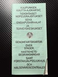 Suomen tiekartta  autoilijan tiekartta plus kaupunkien kautta-ajokartat liite