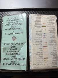 Suomen tiekartta  autoilijan tiekartta plus kaupunkien kautta-ajokartat liite