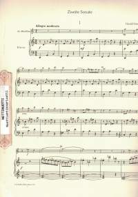 Originalmusik für Blockflöte: Zweite Sonate für Altblockflöte und Klavier