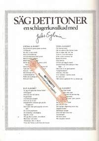 Säg det i toner en schlager kavalkad med Jules Sylvain: Blå Albumet, Röd Albumet