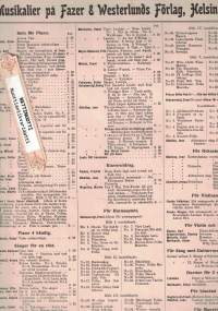 Suomen Laulu : Lauluja konserttiohjelmasta pianolle