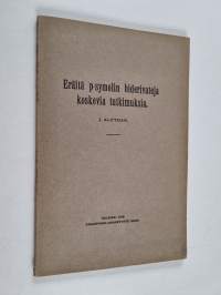 Eräitä p-symolin biderivateja koskevia tutkimuksia