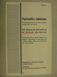 Peristaltin lääkemainos / imupaperi 