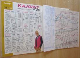 Suuri Käsityö Lehti N:o 11 1997 kaava-arkit mukana ja silityskuvioarkki