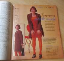 Suuri Käsityö Lehti N.o 9 1997 kaava-arkit ja Liite Malliarkki koristetyynyt mukana