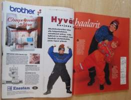 Suuri Käsityö Lehti N.o 9 1997 kaava-arkit ja Liite Malliarkki koristetyynyt mukana