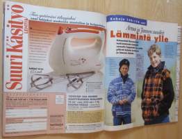 Suuri Käsityö Lehti N.o 9 1997 kaava-arkit ja Liite Malliarkki koristetyynyt mukana
