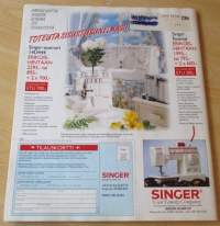 Suuri Käsityö Lehti N.o 9 1997 kaava-arkit ja Liite Malliarkki koristetyynyt mukana