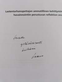 Lastentarhanopettajan ammatillinen kehittyminen havainnointiin perustuvan reflektion avulla (signeerattu, tekijän omiste)