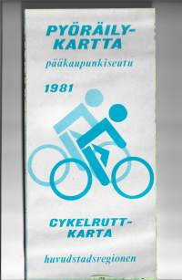 Pyöräilykartta pääkaupunkiseutu 1981 kartta