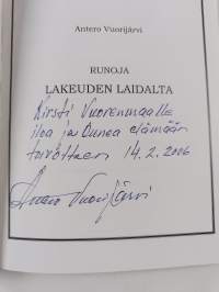 Runoja lakeuden laidalta (signeerattu)