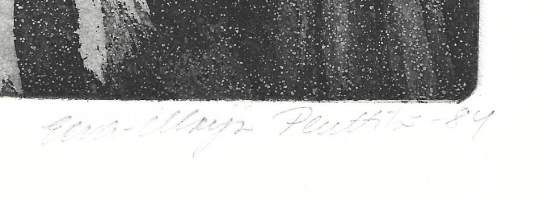 Eeva-Maija Penttilä,  signeerattu grafiikka kehystämätön 25x20 cm