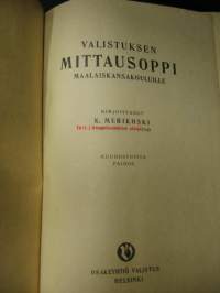 Valistuksen mittausoppi maalaiskansakouluille (1923)