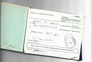 Todistus radiolupajaostoon lähetettäväksi vastaanotetuista radio/televisioluvasta vihko 1981