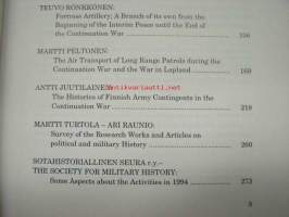 Sotahistoriallinen aikakauskirja 14 1995 sis. mm. artikkelit; Suomen sotaväki 1881-1901, Punaupseeri Toivo Antikainen - toiminta ammattivallankumouksellisena