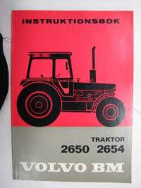 Volvo BM 2650, 2654 traktor instruktionsbok -käyttöohjekirja ruotsiksi