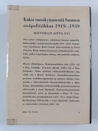 Kaksi vuosikymmentä Suomen sisäpolitiikkaa : 1919-1939