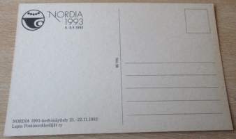Postikortti : Nordia N:o 38 - Lappi aihe: Poro ja mies