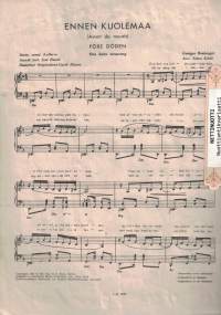 Ennen kuolemaa - Avant de mourir, tango