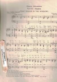 Hauva ikkunassa - Doggie in the window - Vovven i fönstret -nuotit / notes