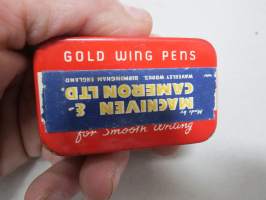 Gold Wing 456 pens -  Macniven &amp; Cameron Ltd (Waverley, Edinburgh I.) -mustekynän teriä, peltirasia