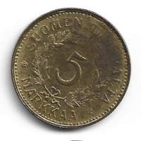 5 markkaa  1949  leveä  H