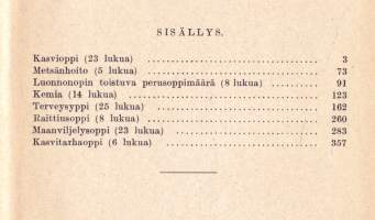 Kansakoulun luonnontieto, 1928. II vuorokurssi.