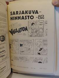 Keräily 1-6 1982 + Postikorttihinnasto (tätä 2 kpl), Sarjakuvahinnasto -82, Carl Barks tuotanto Suomessa, Carte Postale 1/1982