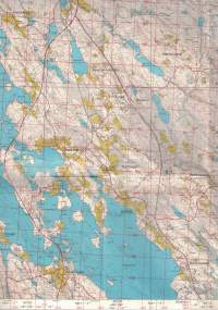 Peruskartan pienennös 1:50 000 KELVÄ