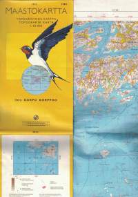 Maastokartta / Topografinen kartta 1: 50 000 KORPO - Korppoo