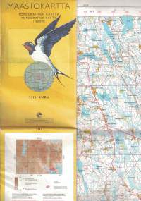 Maastokartta, topografinen kartta 1:50 000 KURU