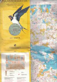 Maastokartta, topografinen kartta 1:50 000 Mänttä