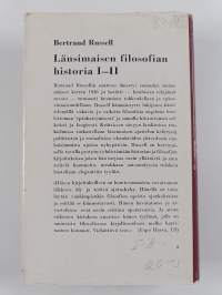 Länsimaisen filosofian historia 1 : Poliittisten ja sosiaalisten olosuhteiden yhteydessä varhaisimmista ajoista nykyaikaan asti : Vanhan ajan filosofia ; Katoline...
