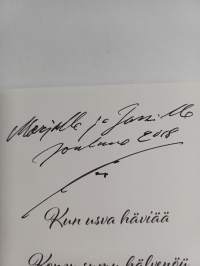 Kun usva häviää - Konzu sumu hälvenöü (signeerattu, tekijän omiste)